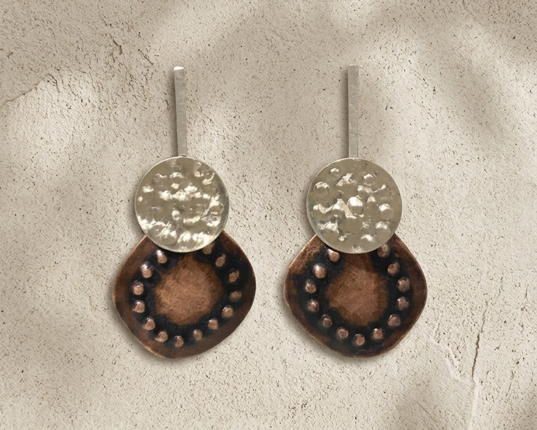pendientes magda orfebreria chilena