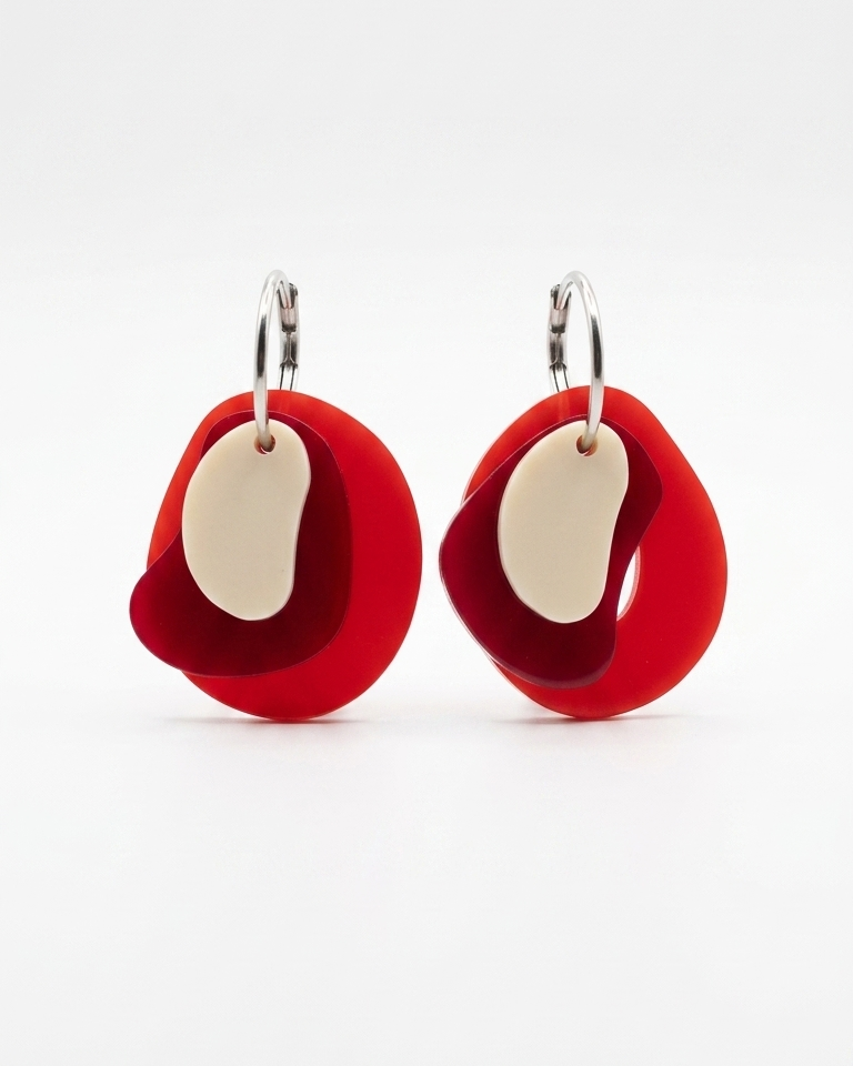 aros cappa aptiqa mix rojo fondo blanco statement jewelry