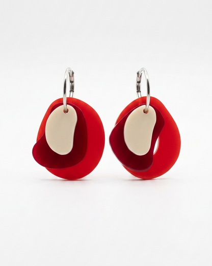 aros cappa aptiqa mix rojo fondo blanco statement jewelry
