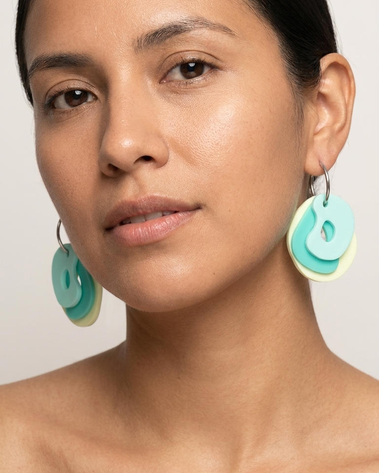 pendientes cappa aptiqa mix turquesa puestas joyas de diseño