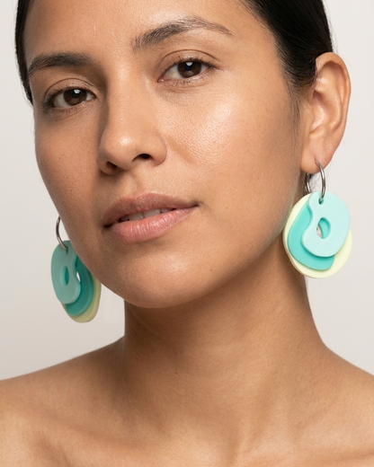 pendientes cappa aptiqa mix turquesa puestas joyas de diseño