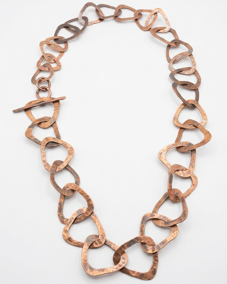collar diseño de autor cobre rustico