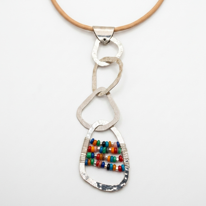 collar arggi plata nacar detalle diseño de autor